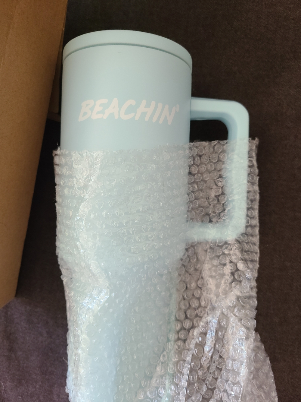 Light Blue Insulated Tumbler with Handle